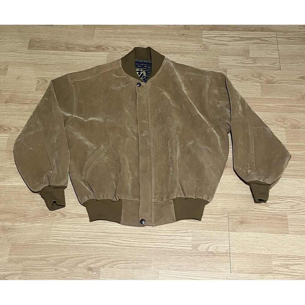 V World Mark Of Fashion by Peca Brown Long Sleeve Jacket SZ L Vintage Italian
